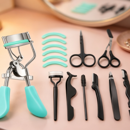 7-Piece Eyebrow Grooming Set (Scissors, Tweezers, Brush)