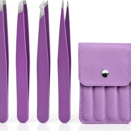 17-Piece Eyelash & Eyebrow Grooming Set (Tweezers, Scissors, Clips)