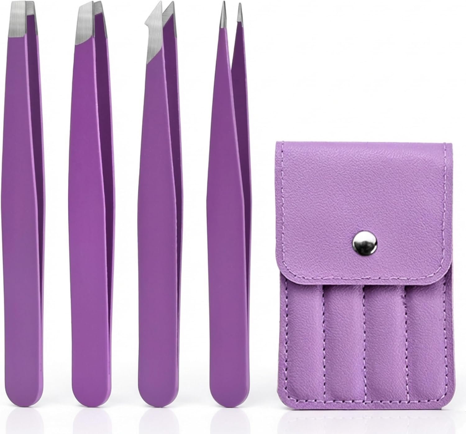 17-Piece Eyelash & Eyebrow Grooming Set (Tweezers, Scissors, Clips)
