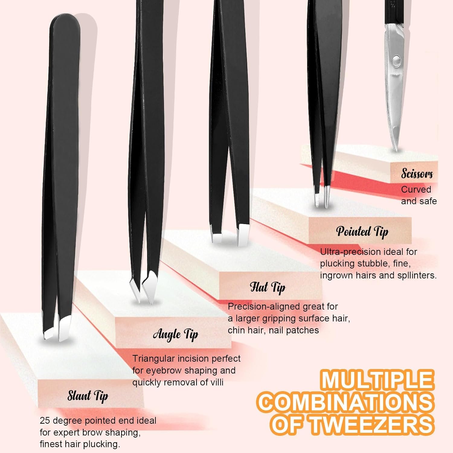 7-in-1 Precision Eyebrow Tweezer Set - Image 2
