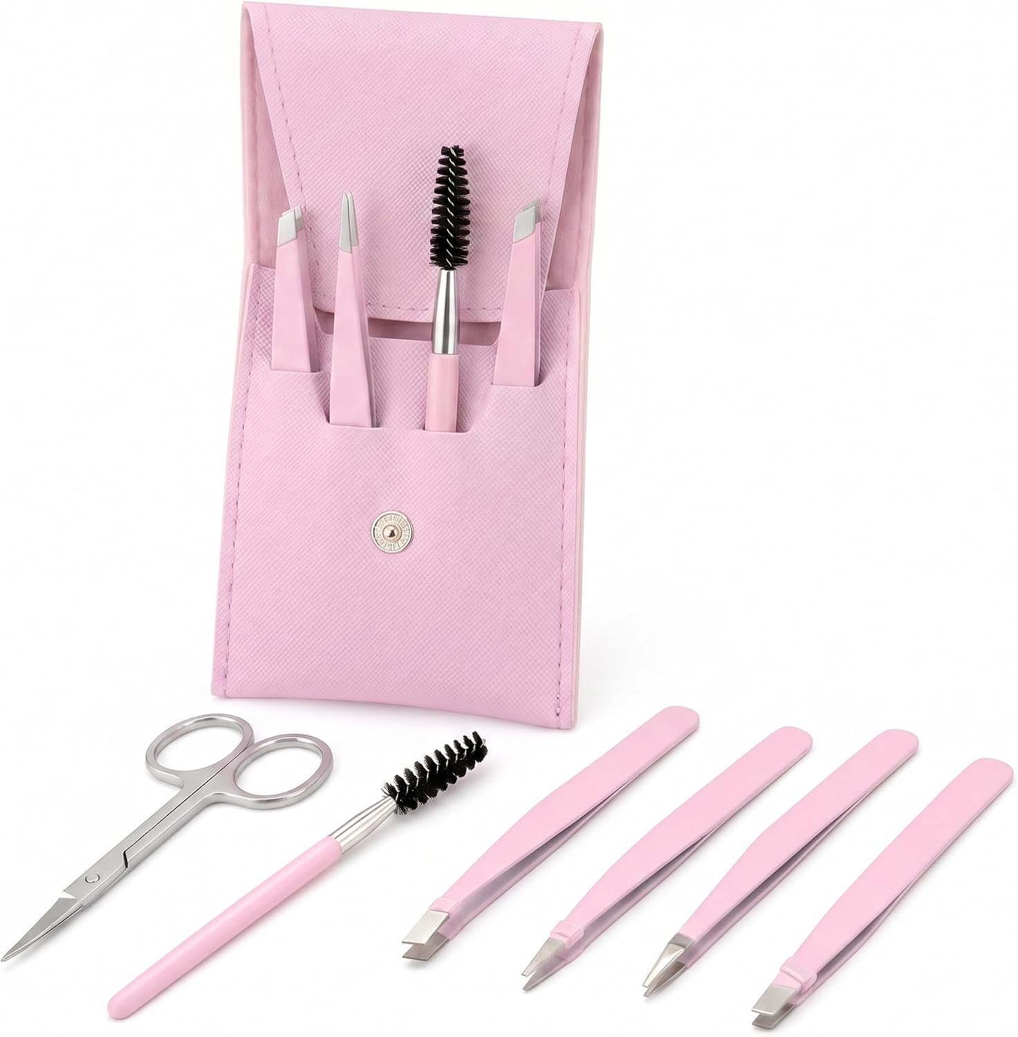 6-in-1 Eyebrow Grooming Set with Brow Pencil Pouch