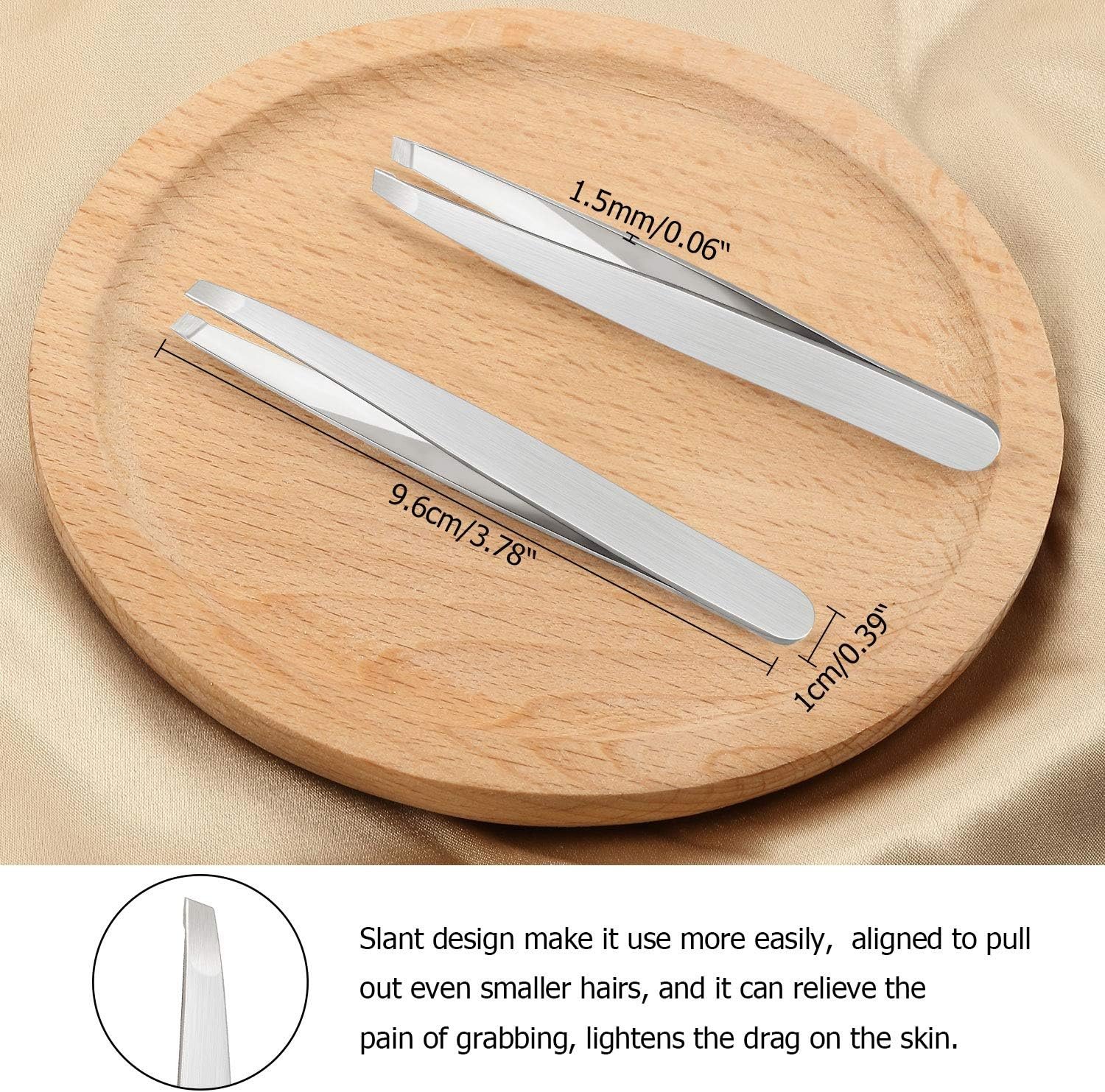 Stainless Steel Eyebrow Tweezer Set (Various Styles) - Image 2